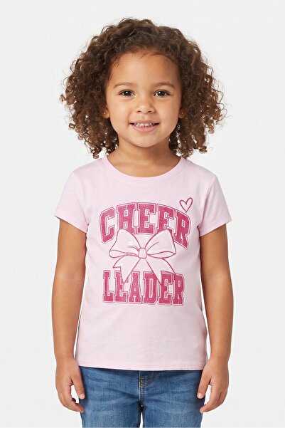 The Children's Place Toddlers Girl Crew Neck Short Sleeve Graphic Print T-shi...