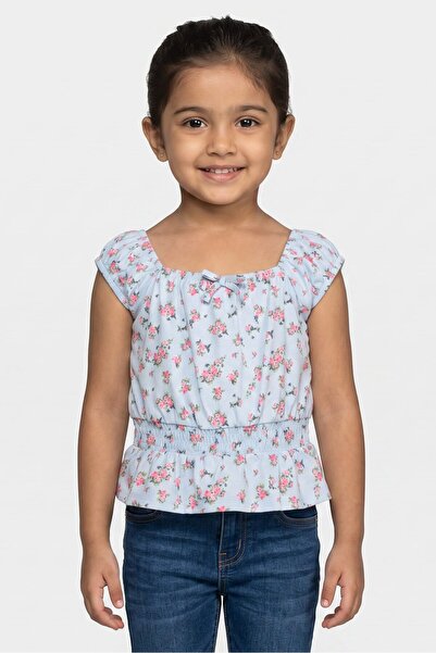 The Children's Place Toddlers Girl Square Neck Sleeveless Floral Top, Multicolor