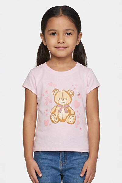 The Children's Place Kids Girl Short Sleeve Graphic Print Top, Pink