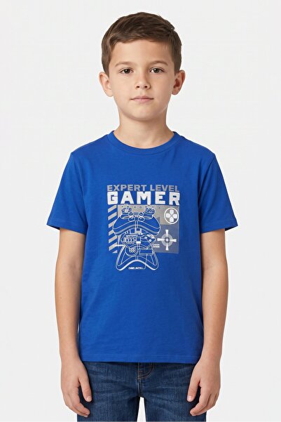 The Children's Place Kids Boy Graphic Print Short Sleeve T-Shirt, Blue