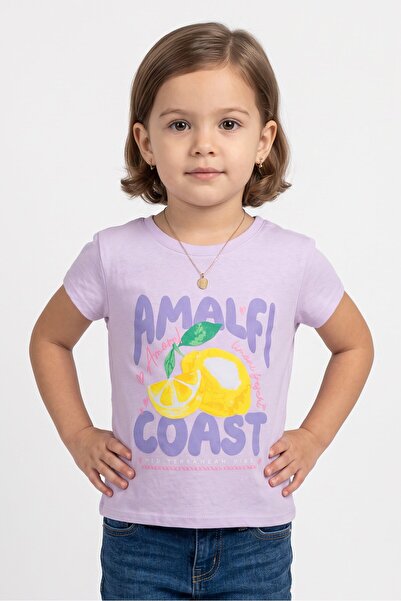 The Children's Place Kids Girl Graphic Print Short Sleeve T-Shirts, Lavender