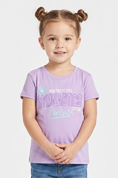 The Children's Place Toddlers Girl Graphic Print Short Sleeve T-Shirt, Lavender