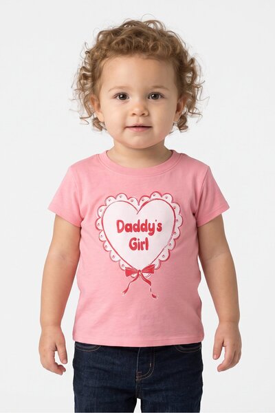 The Children's Place Toddlers Girl Graphic Print Short Sleeve Top, Pink