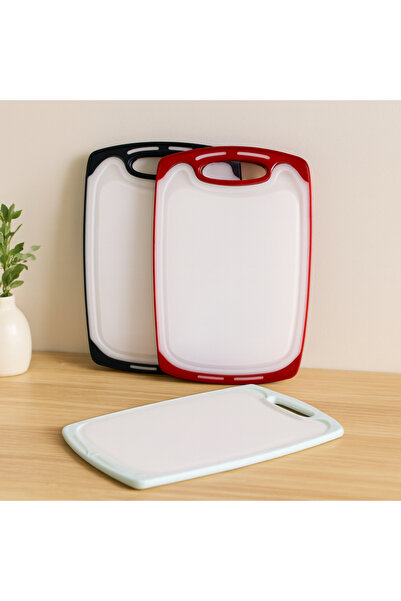 Bezos Cutting Board 31X20 cm - Plastic, with Non-Slip Silicone Edges, 10 mm