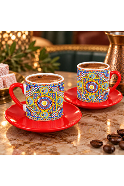 AION CASA D&G Desen Turkish Coffee Set for 2 People