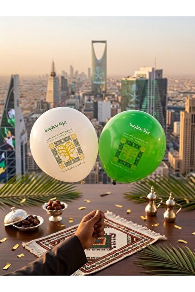 GIFT توزيعات بالونات اليوم الوطني عزنا بطبعنا ( 36 حبة)