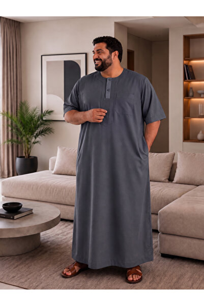 Generic Brand Men's Jumbo Nightgown Plus Size 34" Across - Cool Fabric & Comf...