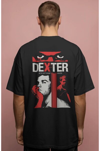 SEVBANO Μπλουζάκι Dexter Morgan με στάμπα της σειράς, Unisex, Oversize, Premium