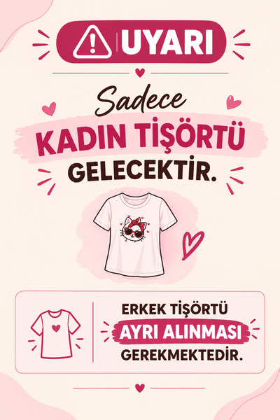 RUKOD Women's Kitten Mouse Cotton Lover Couple T-Shirt (the Woman's Version of the Couple T-Shirt)