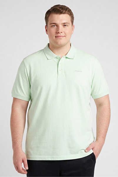 Aeropostale Men Sportswear Fit Short Sleeve Outdoor Polo Shirt, Mint Green