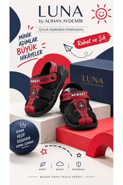 LUNA BY ALİHAN AYDEMİR Luna Örümcek Ağı Desenli Çocuk Sandaleti