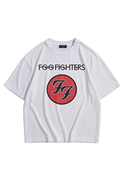 Fuddy Moda Μπλουζάκι Unisex με τυπωμένο λογότυπο Foo Fighters, μπλουζάκι με θ...