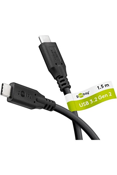 goobay Cablu USB-C 3.2 - USB-C 3.2 1.5m 4K 60W 3A 10Gbit/s Thunderbolt 3 /4 7...