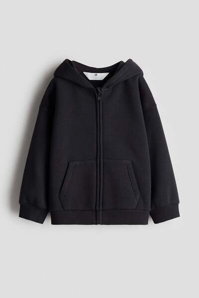 H&M Zip-through brushed-inside hoodie