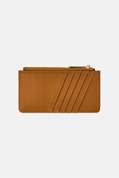 Cavalli Class Women Brand Logo Coin Wallet, Tan