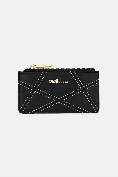 Cavalli Class Women Brand Logo Coin Wallet, Black