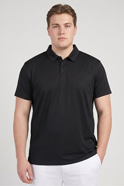 Layer 8 Men Sportswear Fit Short Sleeve Outdoor Polo Shirt, Black