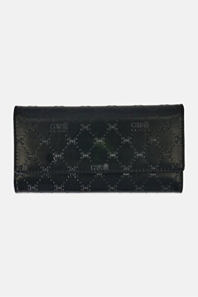 Cavalli Class Women Brand Logo Wallets, Black