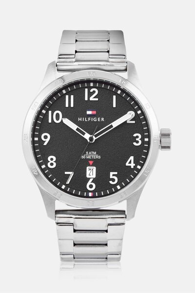 Tommy Hilfiger Men 1710594 Stainless Steel Analog Watch 43 mm, Silver
