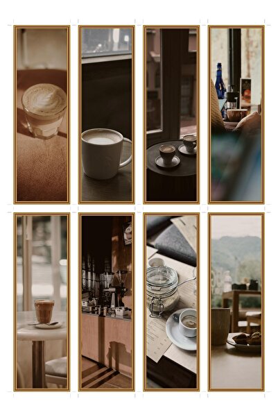 OEM Semne de carte set de 8 Dimineata la cafenea, Carton Premium,