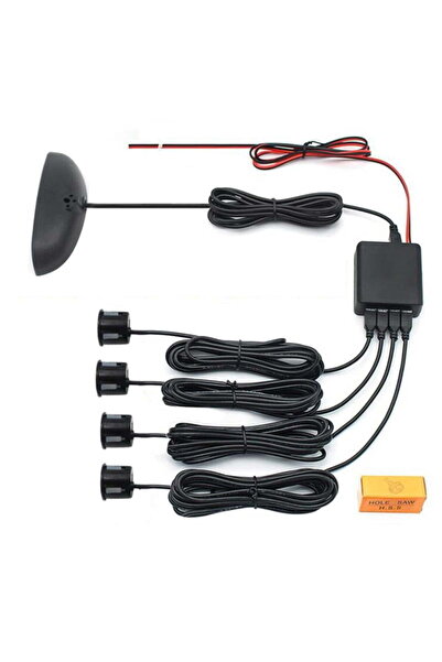 BUZZER Σύστημα Στάθμευσης PDC με 4 Αισθητήρες 22mm Μαύρο Χρώμα με Οθόνη και Ή...