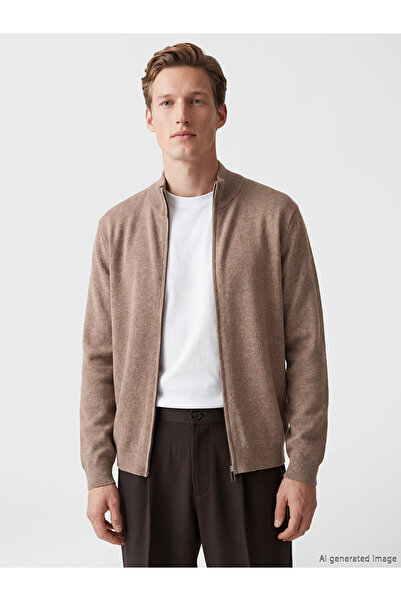 LC Waikiki Peak New Season Standard Fit Stand Collar Men's Knitwear Cardigan