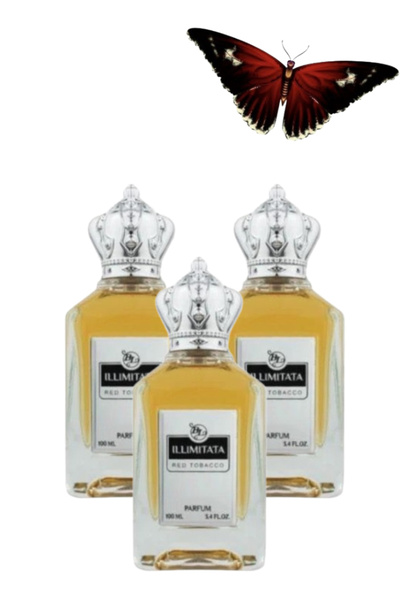 ILLIMITATA 3 قطع عطر التبغ الأحمر 100 مل
