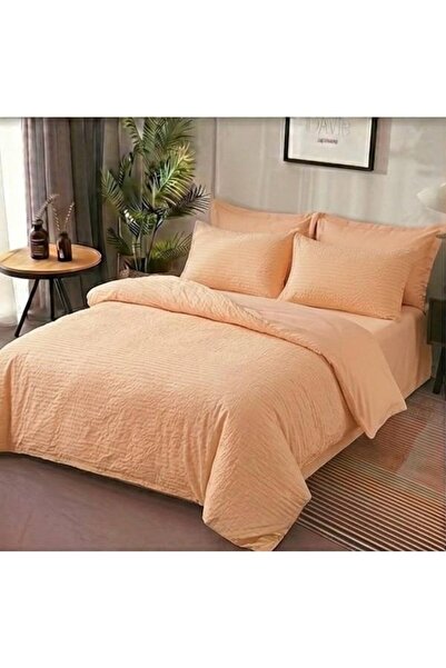 Casa Pucioasa Set lenjerie de pat dublu din crepon, 6 piese, Finet, Design si...