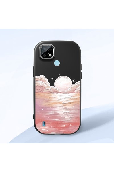 ucuc Realme C21 Compatible Shock-Absorbing Camera Protected Black Silicone Ca...
