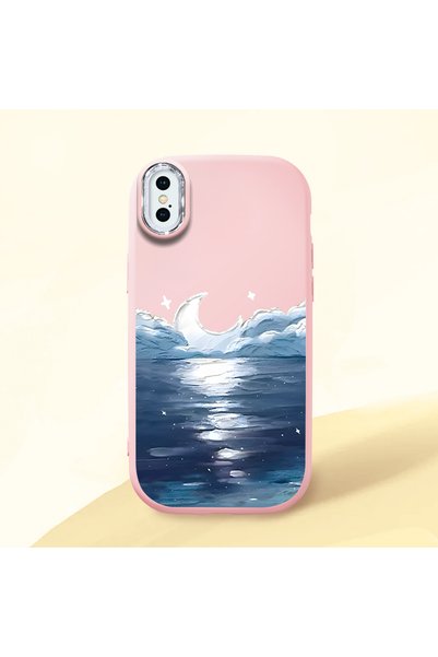 ucuc حافظة من السيليكون باللون الوردي متوافقة مع هاتف iPhone X/XS، ممتصة للصد...