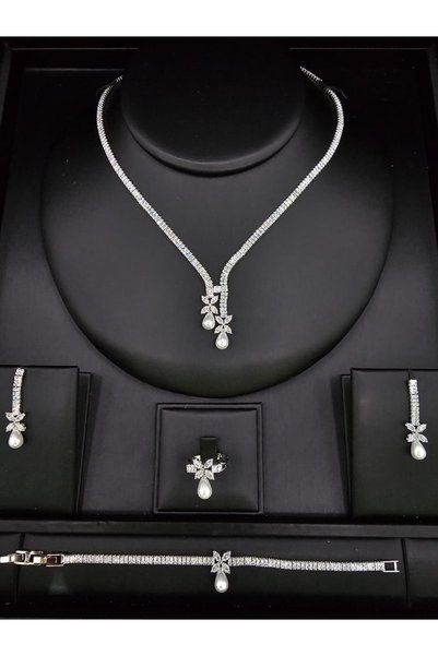 ABAS طقم اكسسوارات زركون رهف