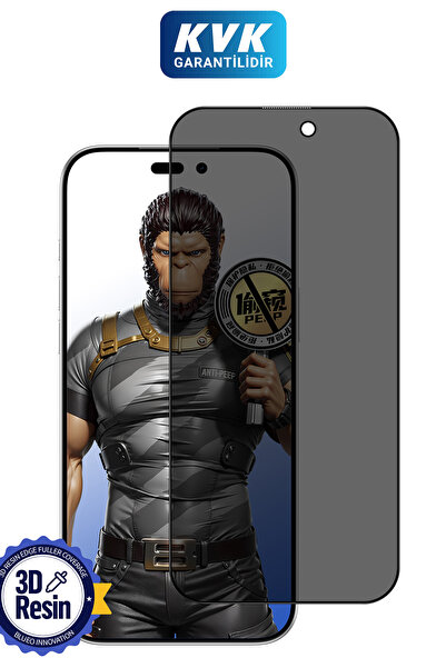 BLUEO iPhone 18 Pro Uyumlu Full Cover Mat Hayalet Ekran Koruyucu Cam