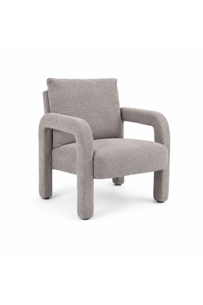 Generic Modern Fabric Accent Chair in Dark Gray