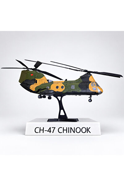 Genel Markalar CH-47 Chinook 70 cm Askeri Helikopter Maketi – 3D Baskı, Standlı
