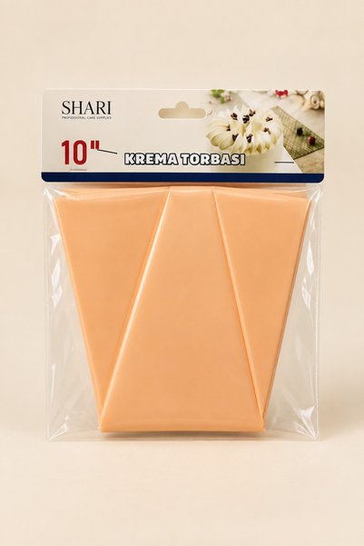 SHARI 10" Krema Sıkma Torbası Silikon – Pasta, Kek ve Tatlı Süsleme Torbası