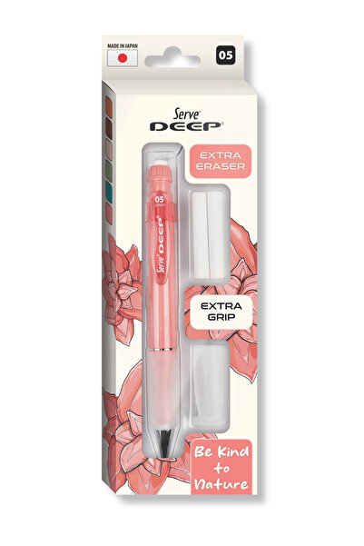 Serve DEEP KALEM SİLGİ YEDEKLİ SET 05MM MERCAN (12 ADET)