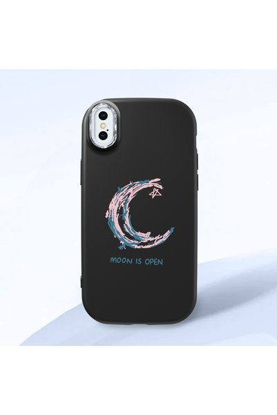 ucuc iPhone XS Max Compatible Shock-Absorbing Black Silicone Case with Camera...