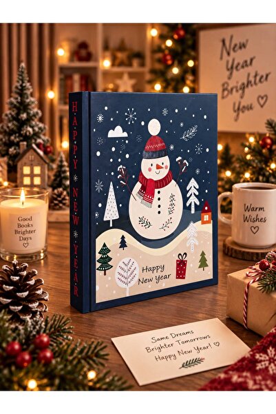 4nio Blue Snowman Printed Hard Cover Notebook