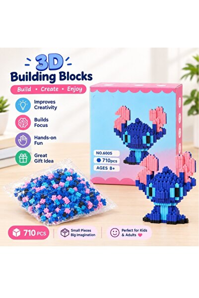 blocks Stitch Model Building Blocks, 710-Piece Small Particle Early Intellige...