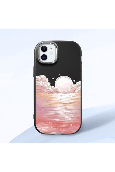 ucuc حافظة من السيليكون الأسود متوافقة مع هاتف iPhone 12/12 Pro، ممتصة للصدما...