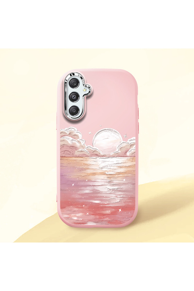 ucuc Pink Silicone Case Compatible with Samsung Galaxy M34 Shock Absorbing Ca...