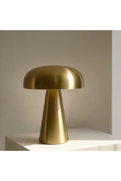 Generic Brand Lampă masă ciupercă, dimabilă, dormitor, reîncărcabilă, aurie, ...