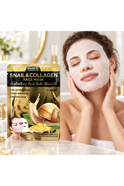 haokali Masca de fata hidratanta si antirid, cu extract de melc si colagen, L...