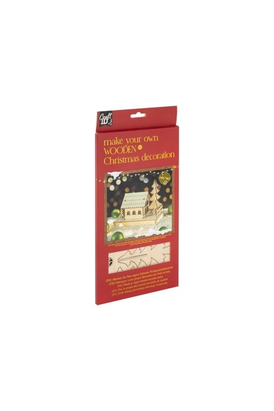 Generic Brand Set creativ DIY, decoratiune din lemn Craciun, Casuta(Casuta) C...