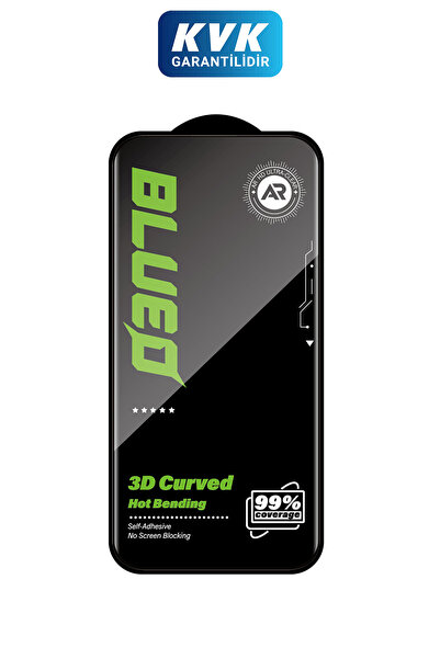 BLUEO iPhone 18 Pro Max Uyumlu 3D AR Yansıma Önleyici Kavisli Uygulama Aparat...