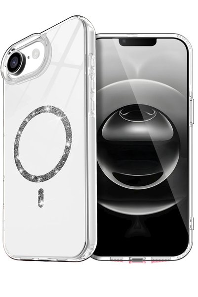 New Face غطاء SPT-GLD Newface iPhone 16E Live Diamond Magsafe (101136) - شفاف