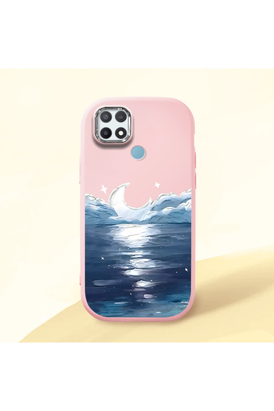 ucuc Oppo A15/A15S Compatible Shock-Absorbing Camera Protected Pink Silicone ...