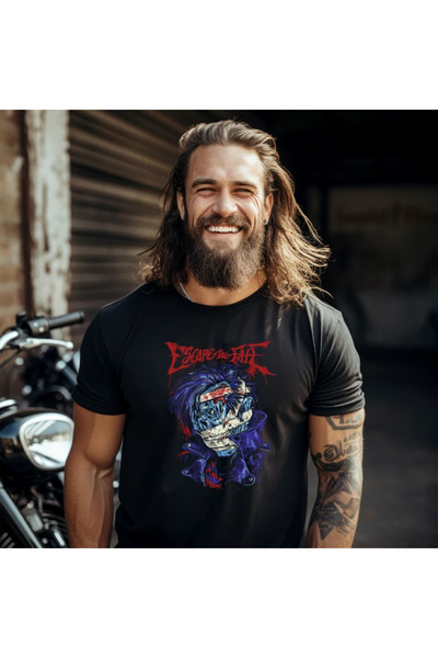 OKTANE Tricou cu imprimeu Escape the fate negru XL