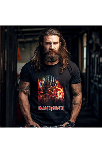 OKTANE Tricou Iron Maiden metal rock model 4 negru S