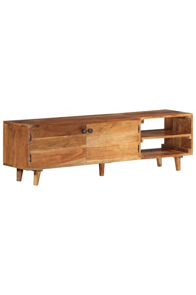 vidaxl Comodă TV, lemn masiv acacia cu finisaj tip miere, 140x30x40 cm